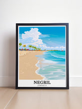 Load image into Gallery viewer, Negril Travel Prints - Norman Manley Blvd Travel Poster Print - Caribbean Travel Posters - Negril Norman Manley Blvd Art Deco Prints-4