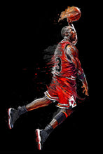 Load image into Gallery viewer, Abstract Art Painting Poster Fly Dunk Basketball Wall Pictures for Living Room Decoration Bedroom Sport Canvas-6