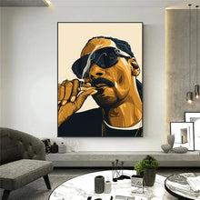 Load image into Gallery viewer, Hip Hop Rap Singer Smoking Art Posters Prints on Canvas Wall Pictures-1