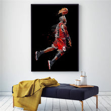 Load image into Gallery viewer, Abstract Art Painting Poster Fly Dunk Basketball Wall Pictures for Living Room Decoration Bedroom Sport Canvas-3