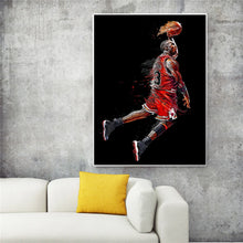 Load image into Gallery viewer, Abstract Art Painting Poster Fly Dunk Basketball Wall Pictures for Living Room Decoration Bedroom Sport Canvas-2