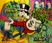 Load image into Gallery viewer, HD Motivation Cartoon Duck Make Money Graffiti Street Wall Art Pop Art Posters and Prints Painting on Canvas for Home Room Decor-7