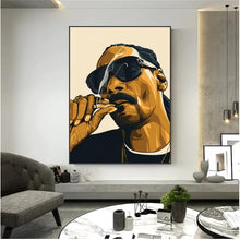 Load image into Gallery viewer, Hip Hop Rap Singer Smoking Art Posters Prints on Canvas Wall Pictures-7
