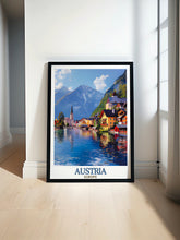 Load image into Gallery viewer, Austria Travel Print - Hallstatt Artwork - Austria Travel Poster - Hallstatt Travel Art - Austria Poster Print - Europe Art Print-0
