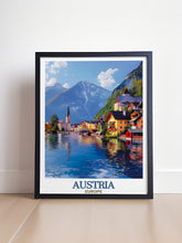 Load image into Gallery viewer, Austria Travel Print - Hallstatt Artwork - Austria Travel Poster - Hallstatt Travel Art - Austria Poster Print - Europe Art Print-4
