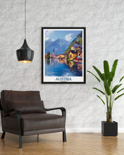 Load image into Gallery viewer, Austria Travel Print - Hallstatt Artwork - Austria Travel Poster - Hallstatt Travel Art - Austria Poster Print - Europe Art Print-3
