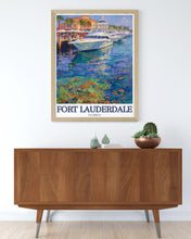 Load image into Gallery viewer, Fort Lauderdale Travel Poster - Las Olas Boulevard Canvas Print - Intracoastal Waterway Wall Poster - Intracoastal Waterway Travel Print-2
