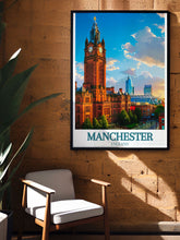Load image into Gallery viewer, Manchester Framed Prints - Manchester Town Hall Posters - Old Trafford Art - Manchester Wall Decor-4
