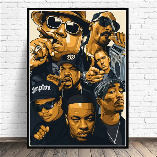 Hip Hop Tu Pac Legend Star Posters and Prints Rapper Star Canvas Paintings on the Wall Art Pictures for Home Decoration-0