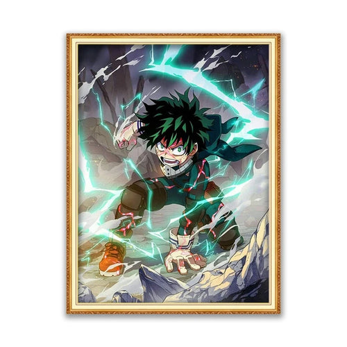 Meian Wholesale Anime Full Custom Size 5d Crystal Diamond Painting Painting Canvas Wall Art-0