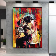 Load image into Gallery viewer, Hip Hop Rap Singer Smoking Art Posters Prints on Canvas Wall Pictures-6
